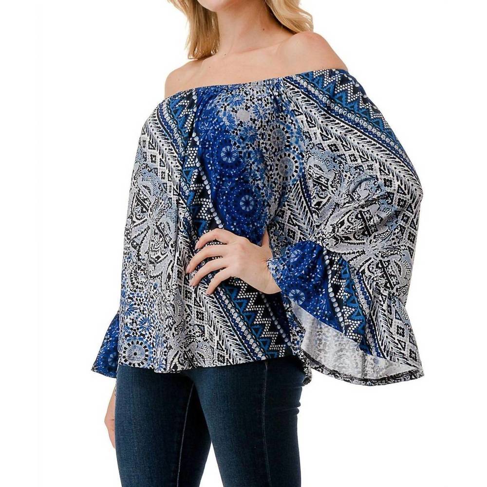 NEW VAVA convertible top in multi blue